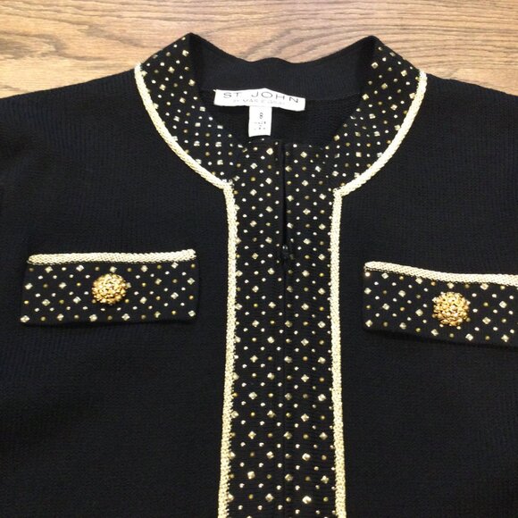 St. John by Marie Gray zipper jacket with gold detail - Picture 10 of 10